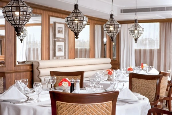 Restaurant aboard the MS Tosca Nile Cruise Nile cruise